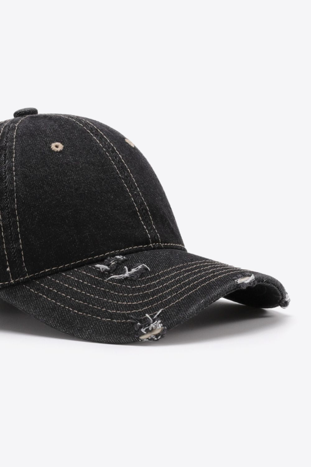 Distressed Adjustable Baseball Cap - SHIRLYN.CO