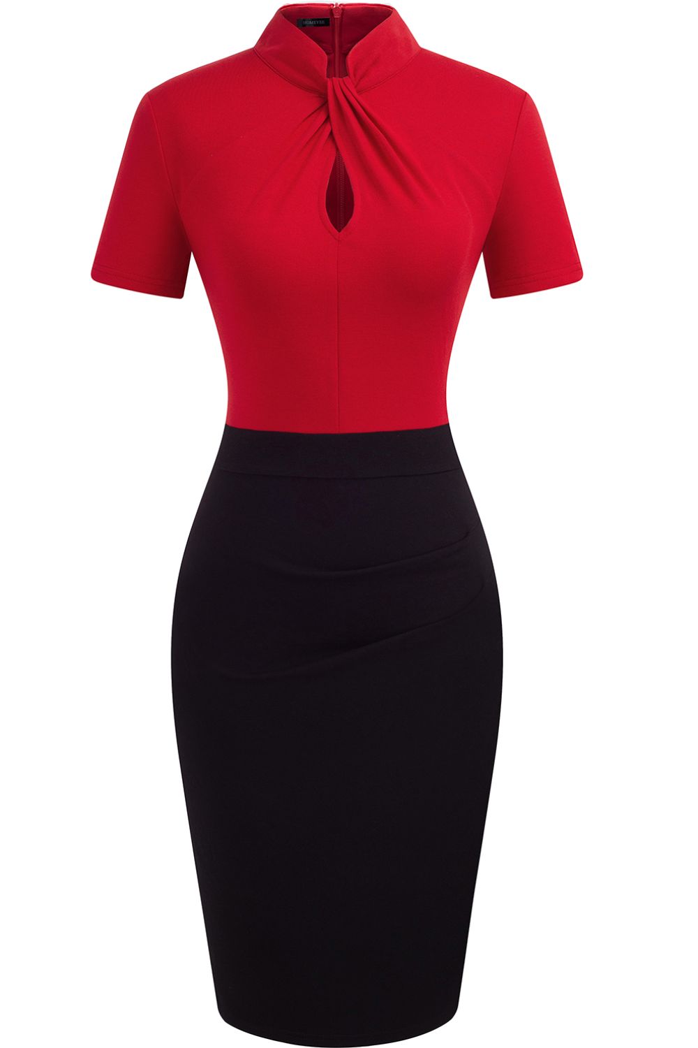 Editor's Choice: Shirlyn's Classic Elegance: Round Neck Short Sleeve Pencil Dress