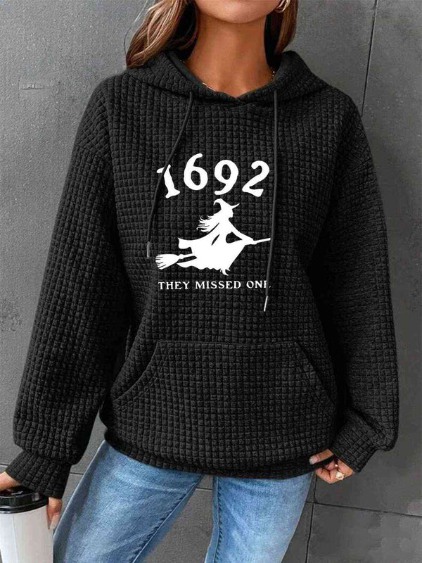 1962 THEY MISSED ONE Graphic Hoodie with Front Pocket