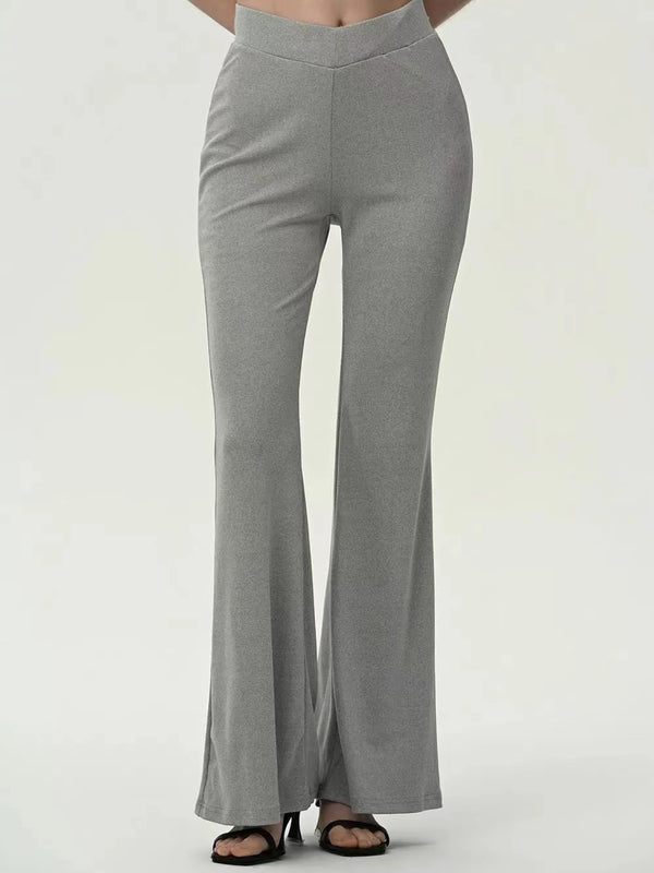 High Waist Flare Leg Pants - SHIRLYN.CO