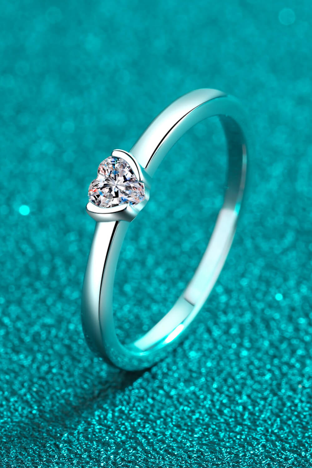 Heart-Shaped Moissanite Solitaire Ring - SHIRLYN.CO