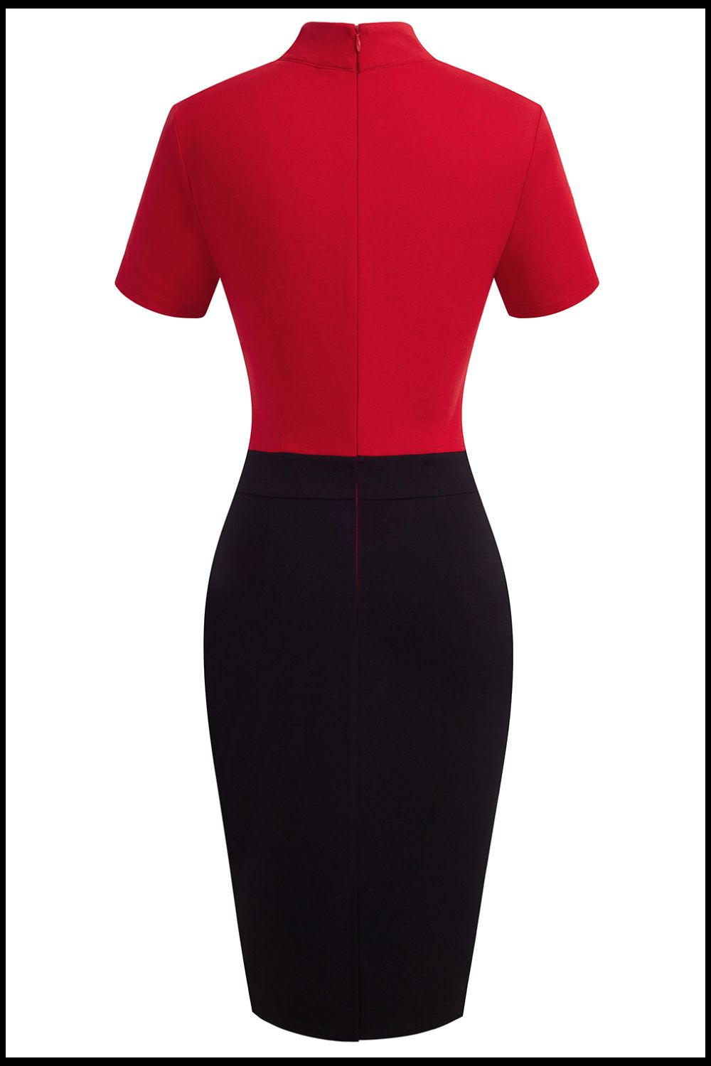 Editor's Choice: Shirlyn's Classic Elegance: Round Neck Short Sleeve Pencil Dress