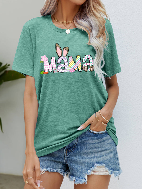 Easter MAMA Graphic Round Neck T-Shirt - SHIRLYN.CO