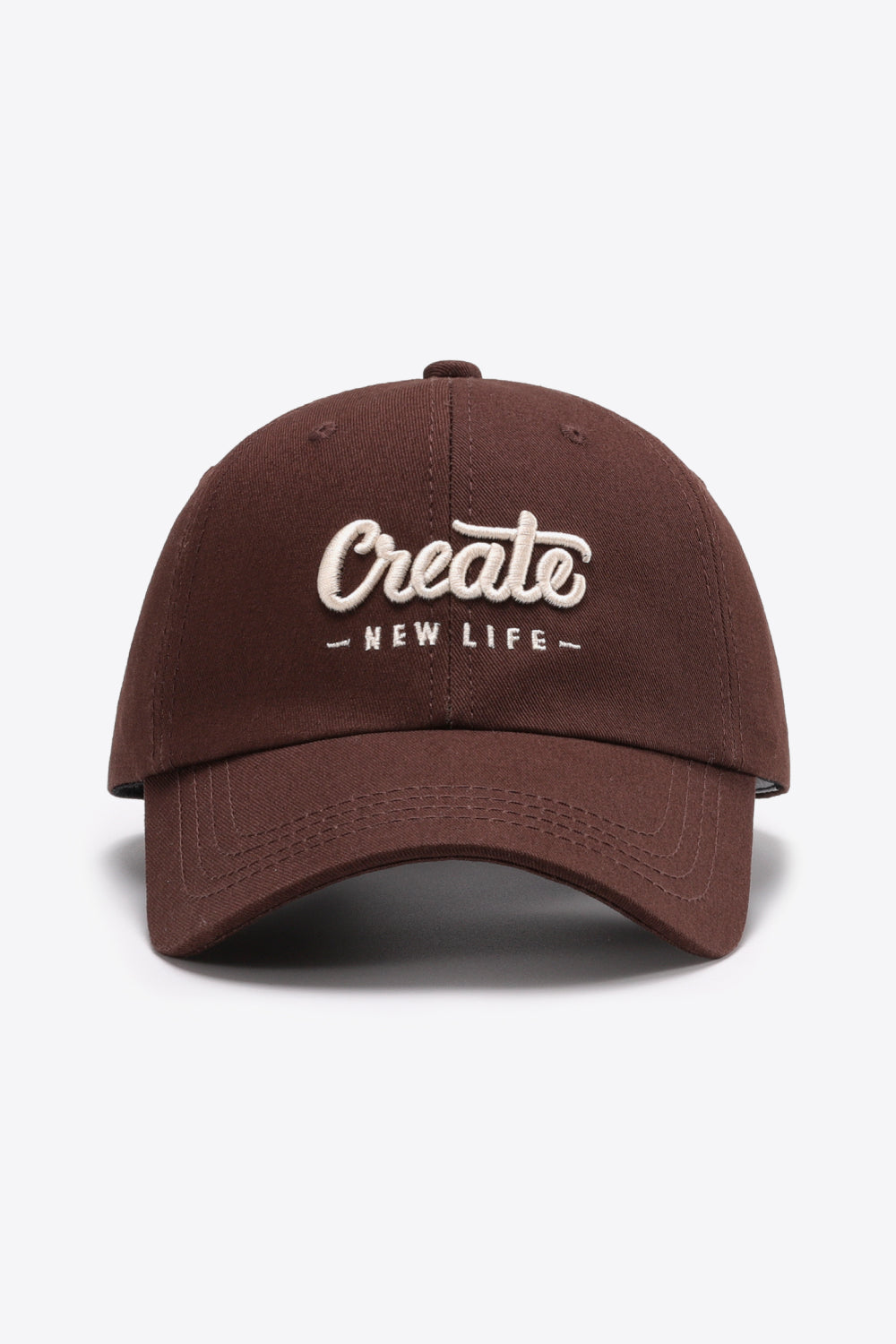 CREATE NEW LIFE Adjustable Cotton Baseball Cap - SHIRLYN.CO