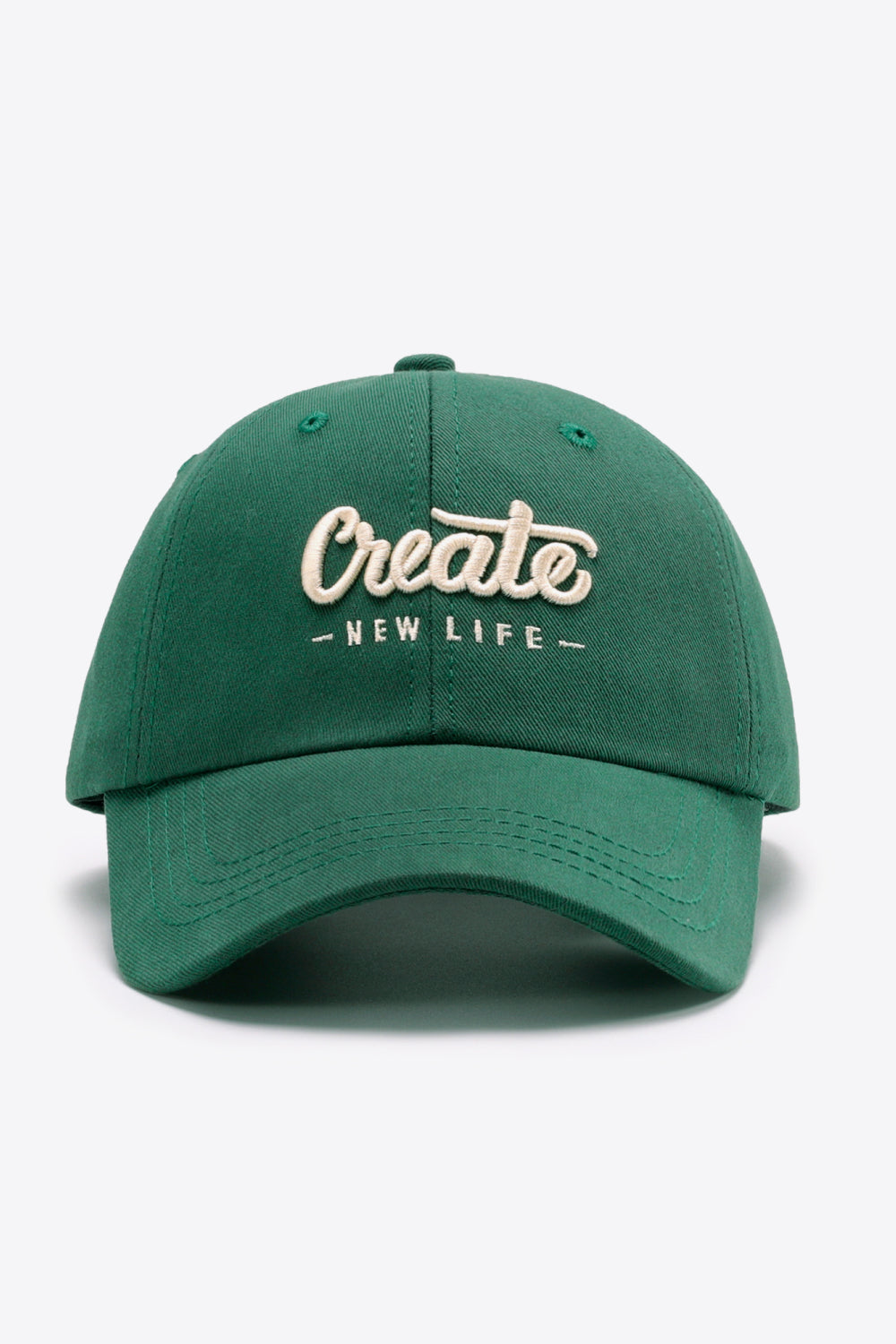 CREATE NEW LIFE Adjustable Cotton Baseball Cap - SHIRLYN.CO