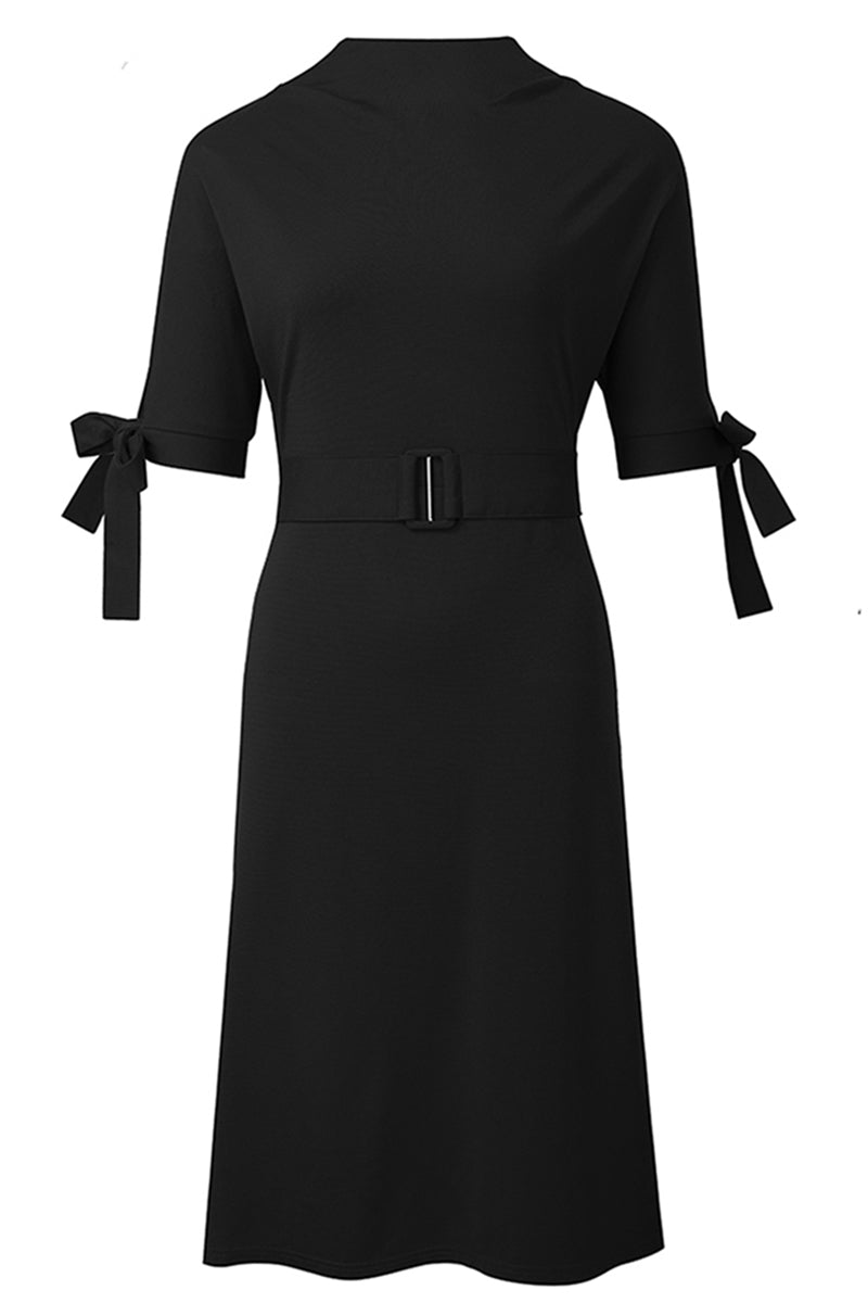 Editor's Choice: Shirlyn's Stylish Round Neck Tie Sleeve Half Sleeve Dress