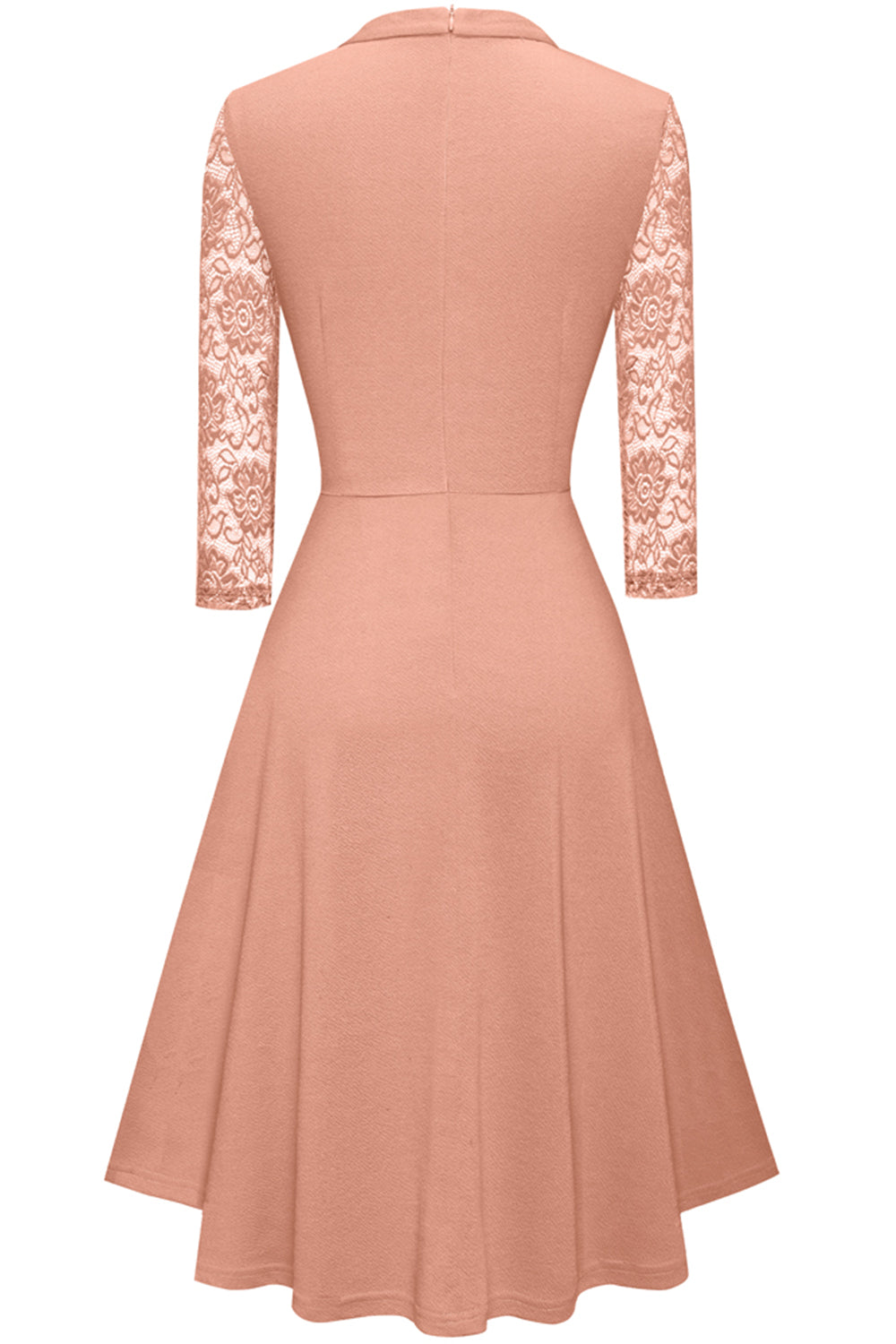 Editor's Choice: Shirlyn's Elegance Enhanced: Cutout Three-Quarter Sleeve Dress with Round Neck