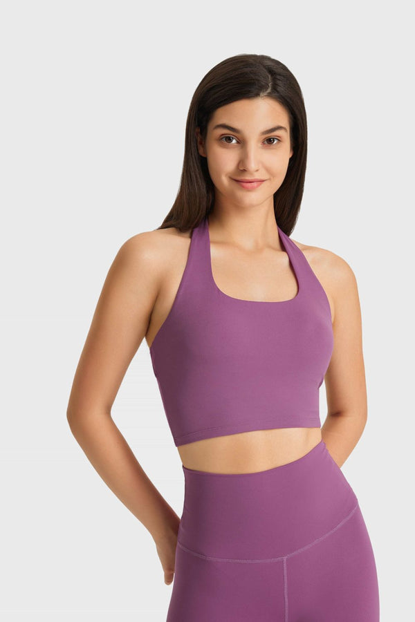 Breathable Halter Neck Sports Bra - SHIRLYN.CO