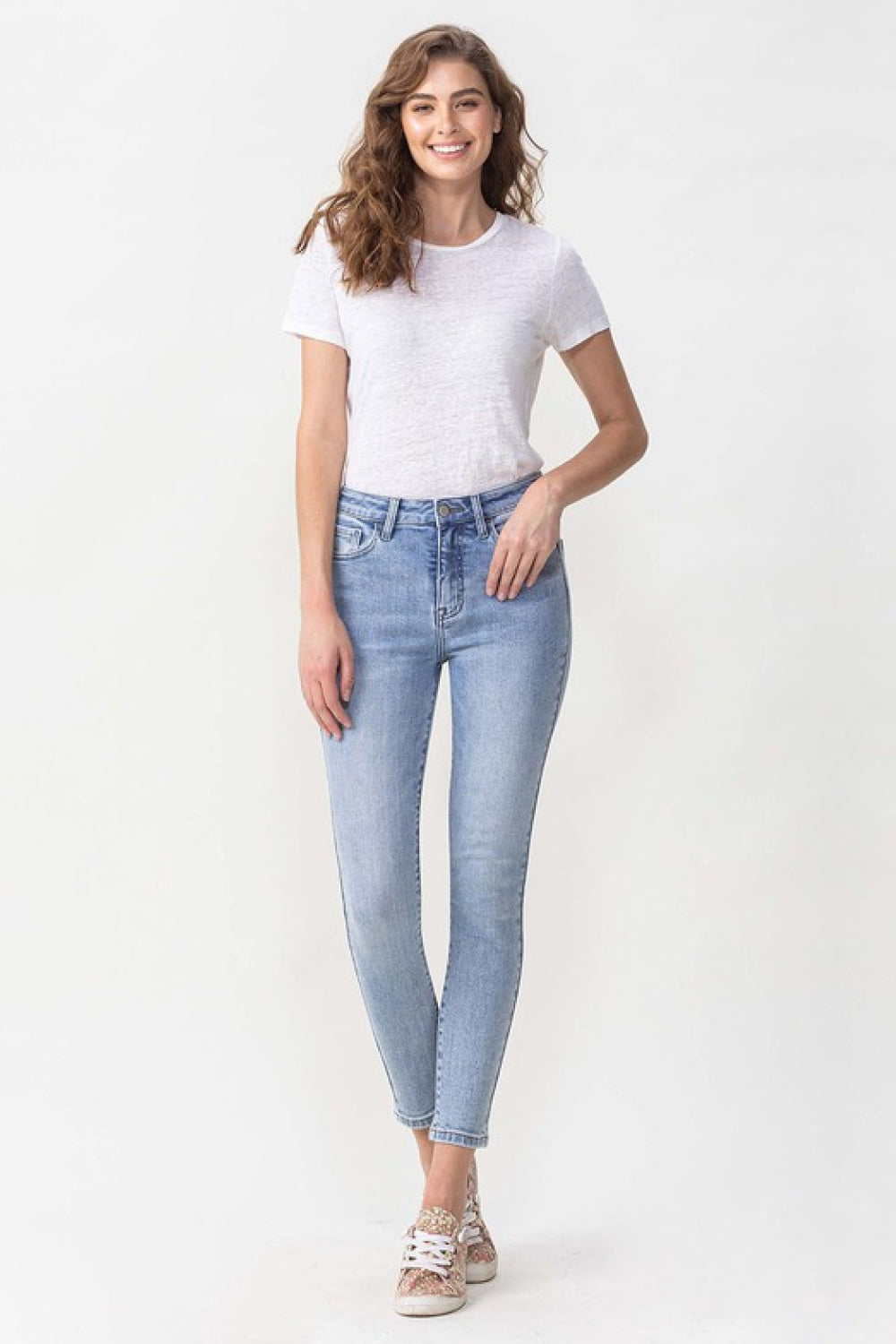 Lovervet Full Size Talia High Rise Crop Skinny Jeans - SHIRLYN.CO