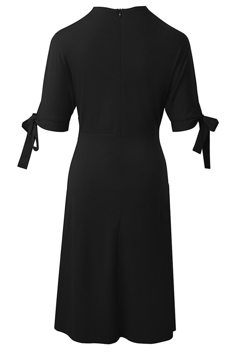 Editor's Choice: Shirlyn's Stylish Round Neck Tie Sleeve Half Sleeve Dress