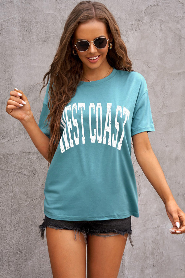West Coast Graphic Oversize Tee - SHIRLYN.CO