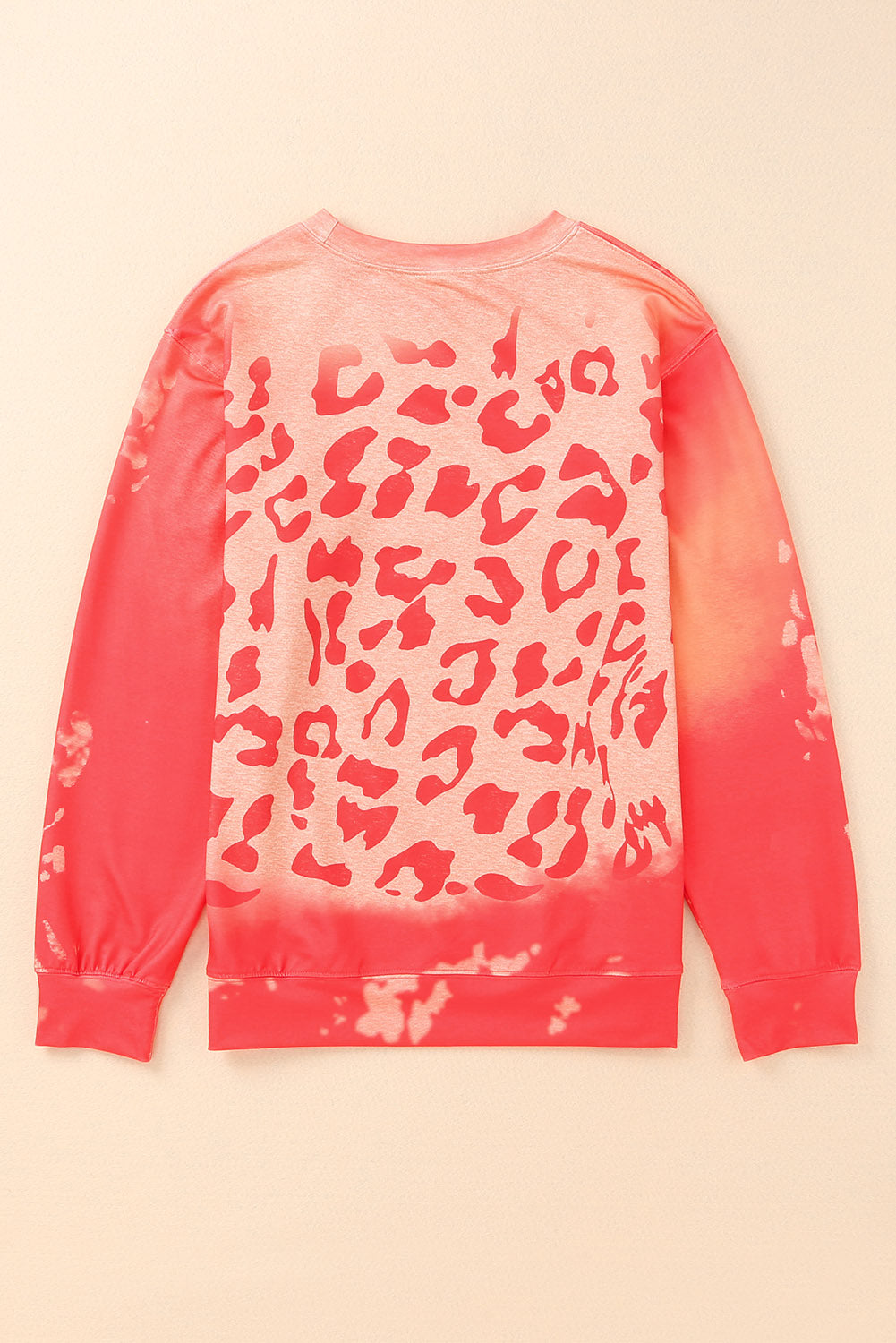 Leopard Tie-Dye Crewneck Drop Shoulder Sweatshirt - SHIRLYN.CO