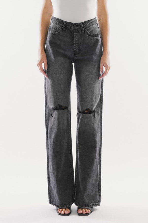 Kancan High Waist Distressed Knee Jeans - SHIRLYN.CO
