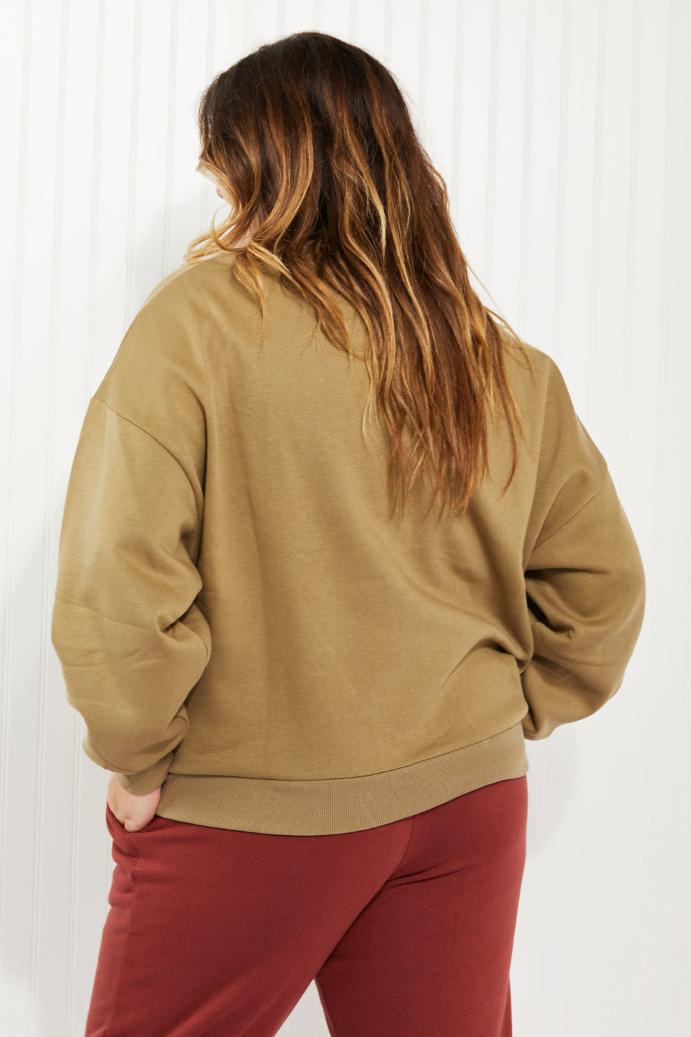 Zenana October Twilight Full Size Drop Shoulder Sweatshirt - SHIRLYN.CO