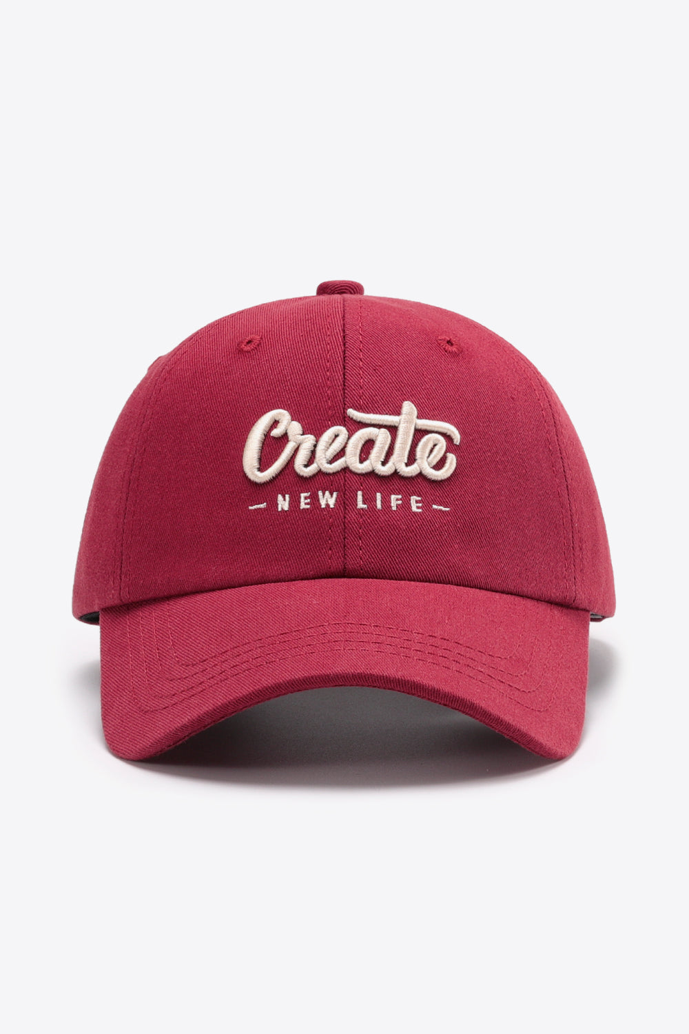 CREATE NEW LIFE Adjustable Cotton Baseball Cap - SHIRLYN.CO