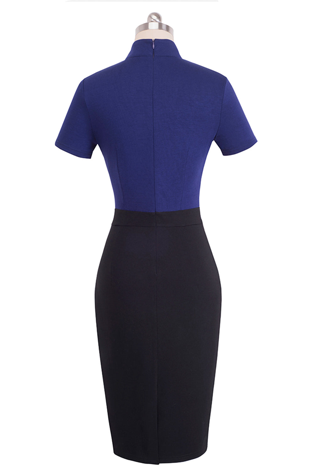 Editor's Choice: Shirlyn's Classic Elegance: Round Neck Short Sleeve Pencil Dress