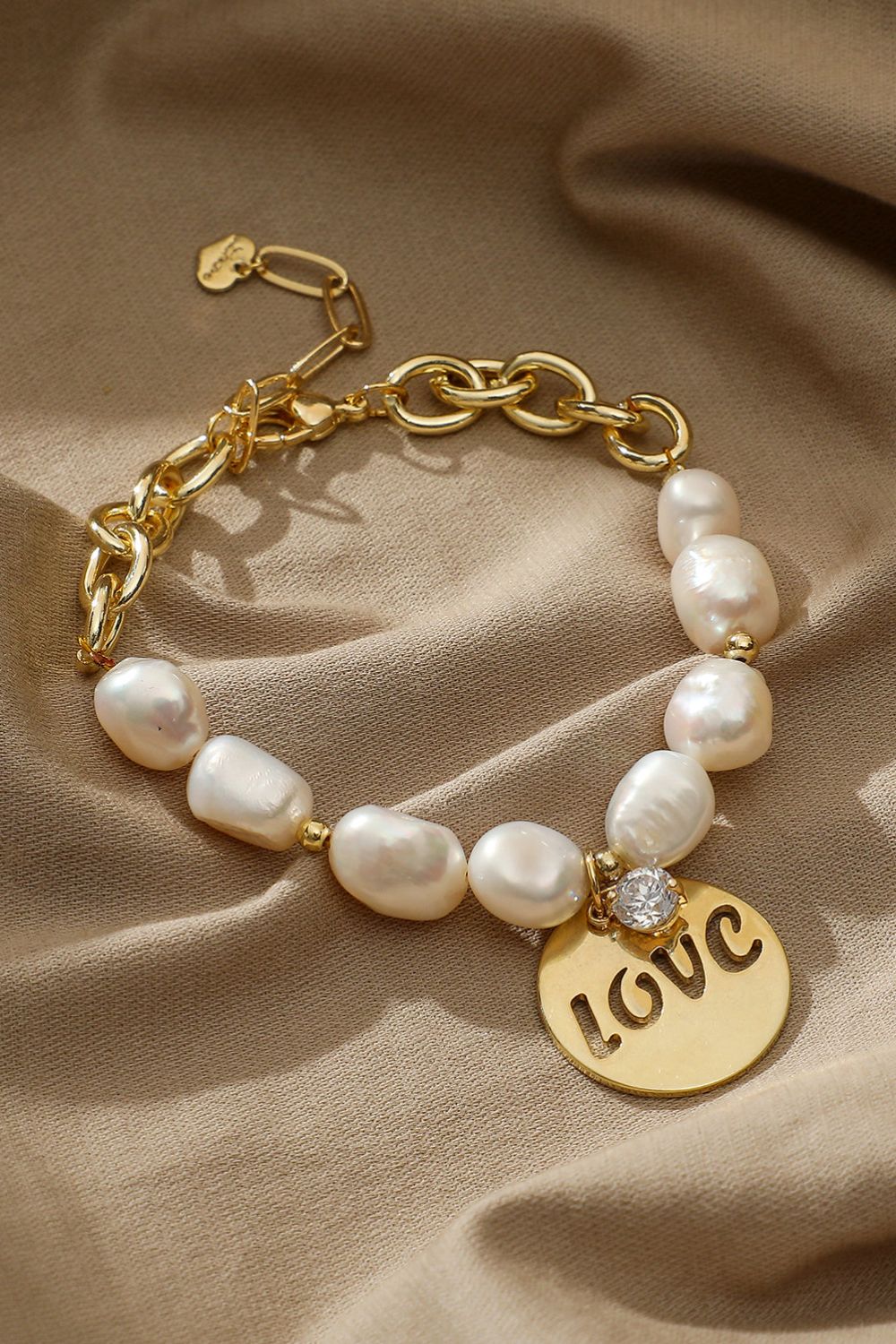 LOVE Freshwater Pearl Bracelet - SHIRLYN.CO