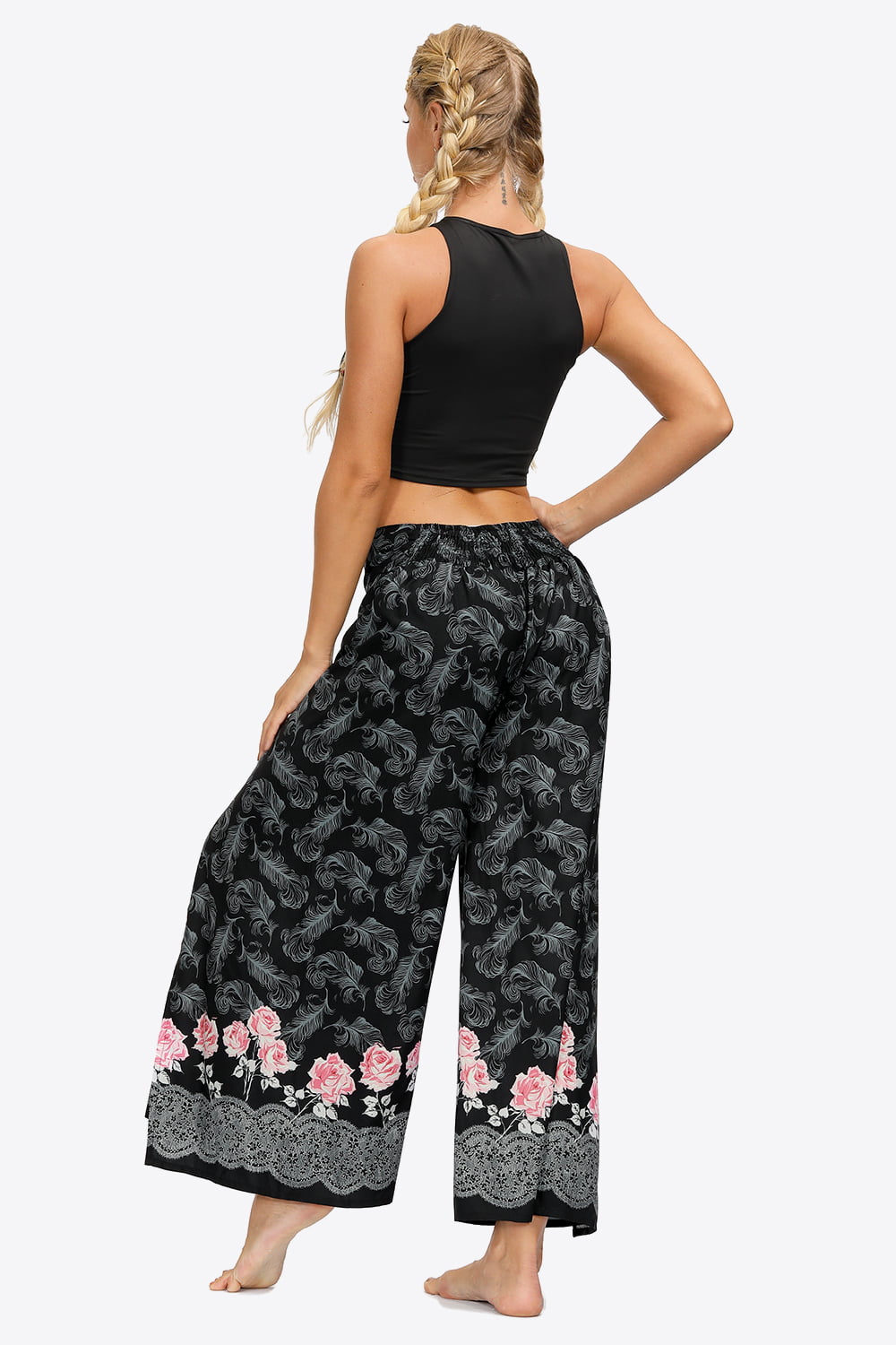 Split Wide Leg Long Pants - SHIRLYN.CO