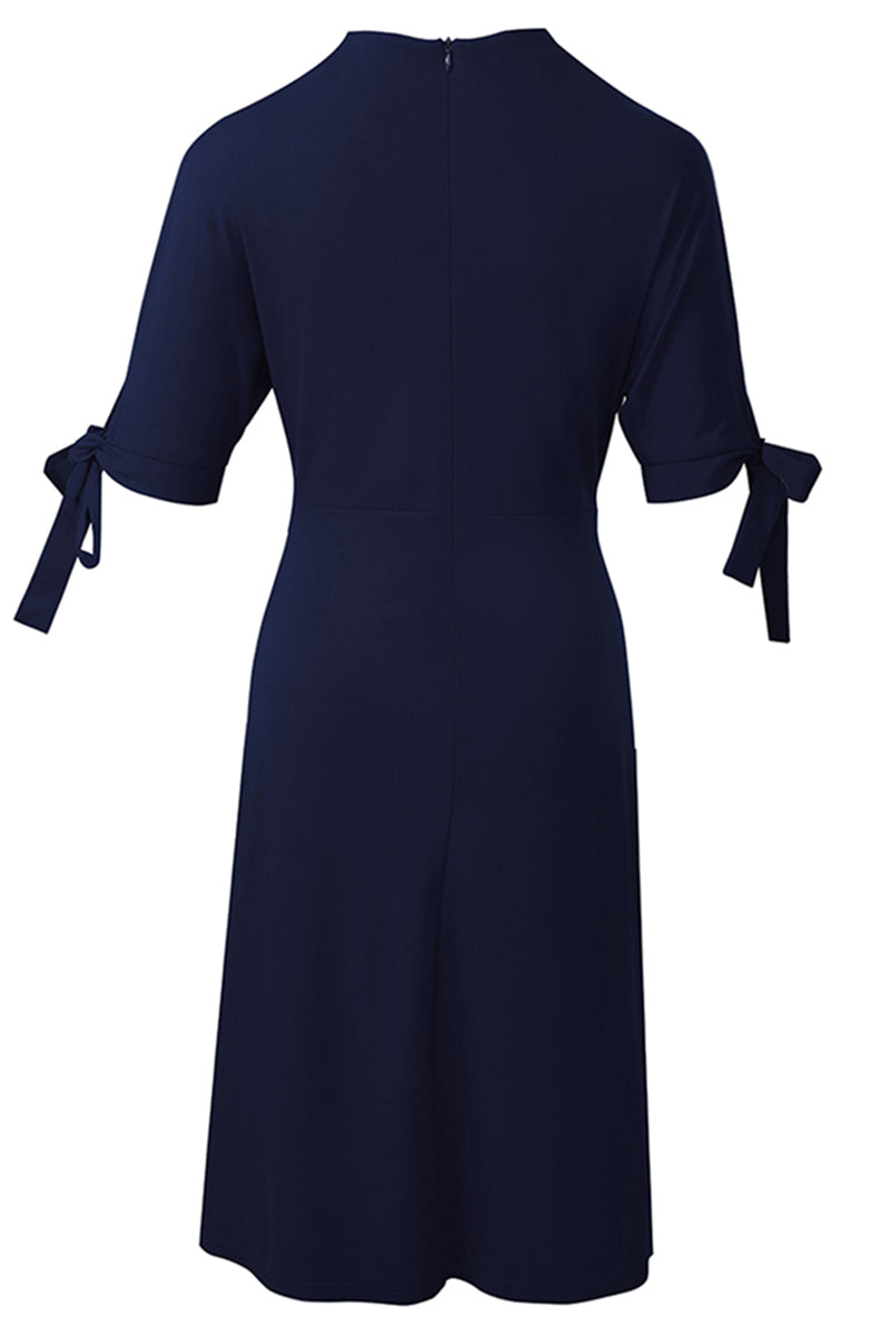 Editor's Choice: Shirlyn's Stylish Round Neck Tie Sleeve Half Sleeve Dress