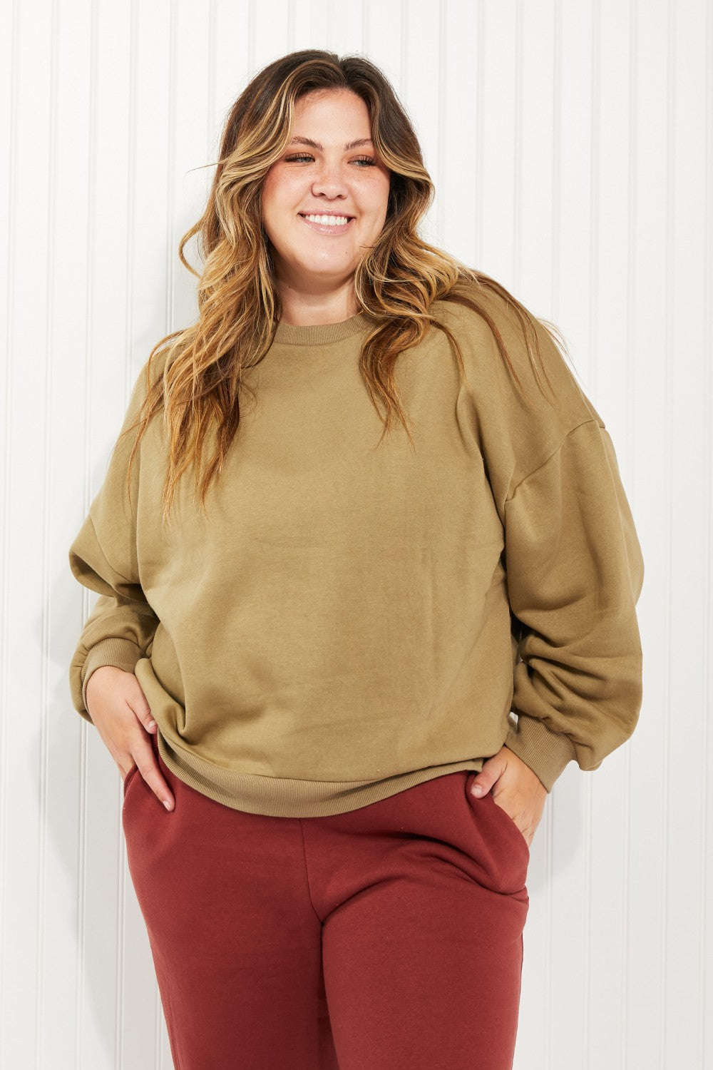 Zenana October Twilight Full Size Drop Shoulder Sweatshirt - SHIRLYN.CO