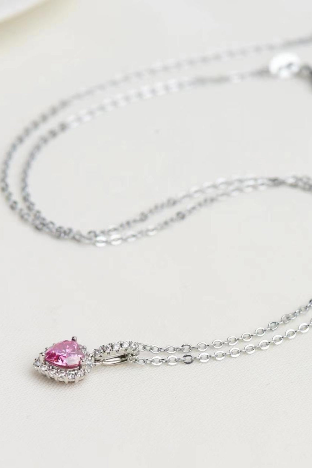 1 Carat Moissanite Heart Pendant Necklace - SHIRLYN.CO