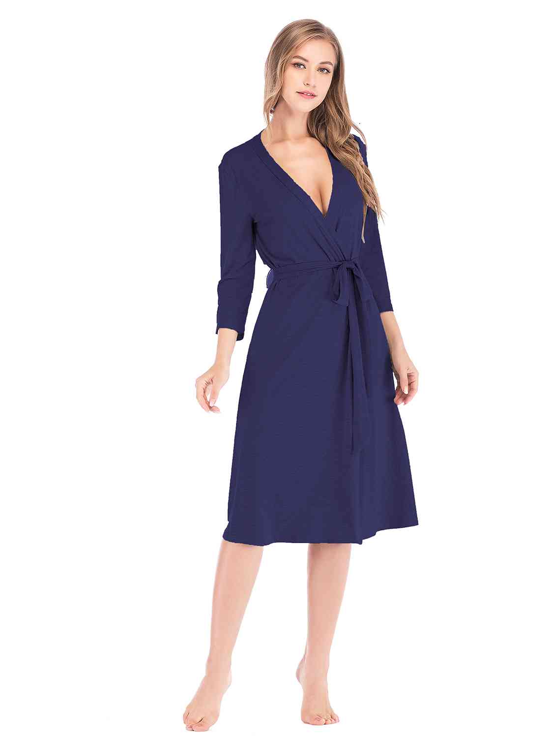 Plunge Tie Front Night Dress