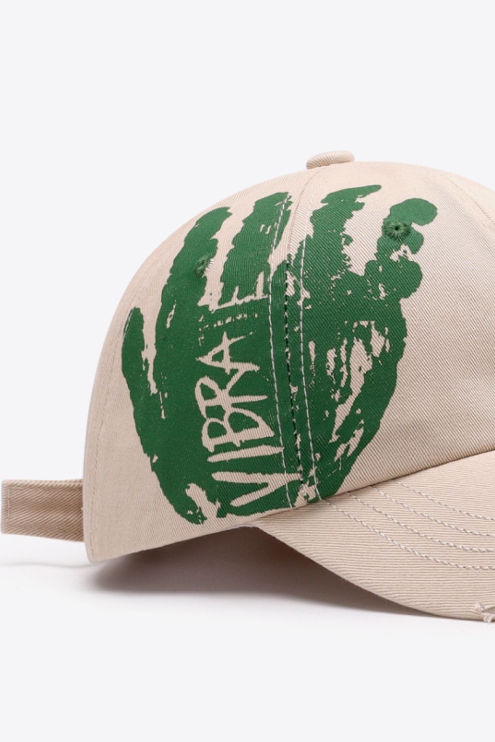 VIBRA Graphic Distressed Adjustable Baseball Cap - SHIRLYN.CO