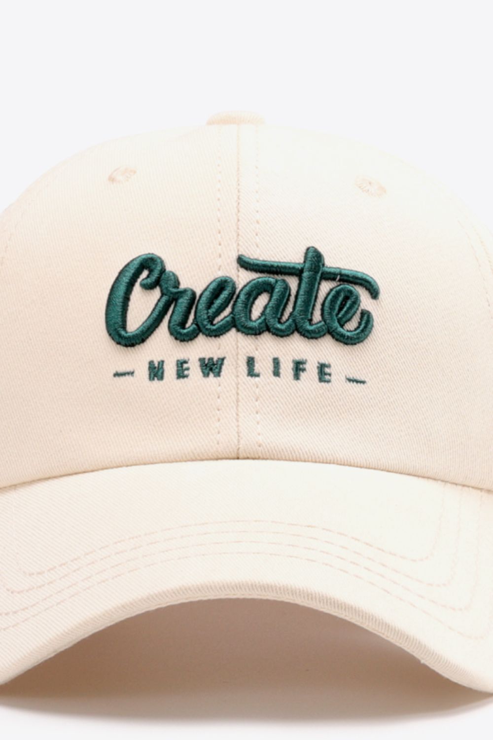 CREATE NEW LIFE Adjustable Cotton Baseball Cap - SHIRLYN.CO