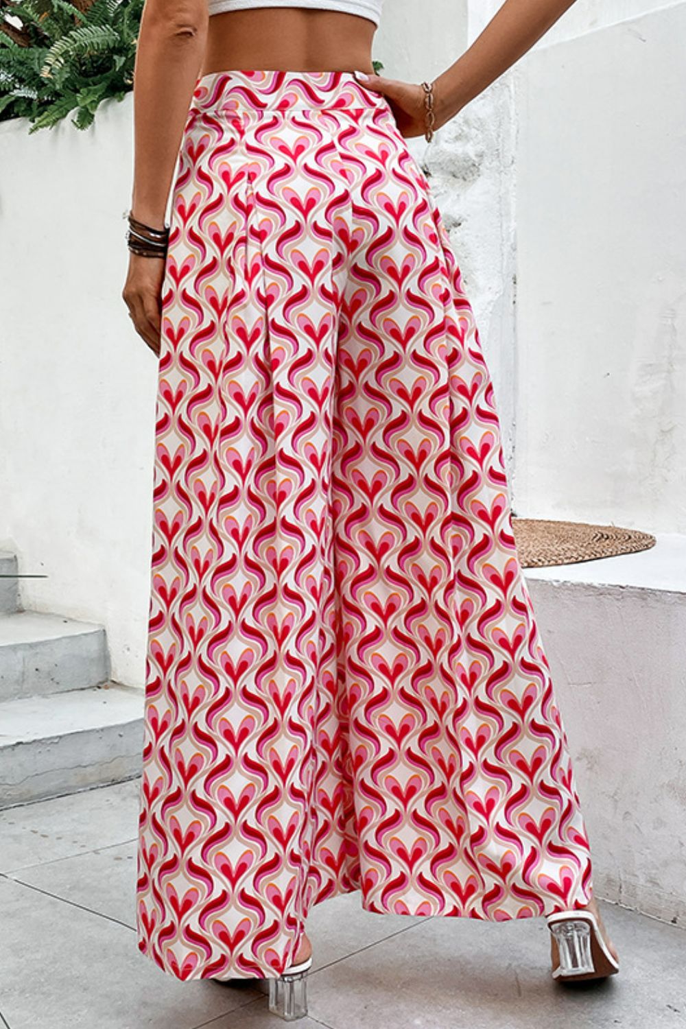 Printed High-Waist Culottes - SHIRLYN.CO