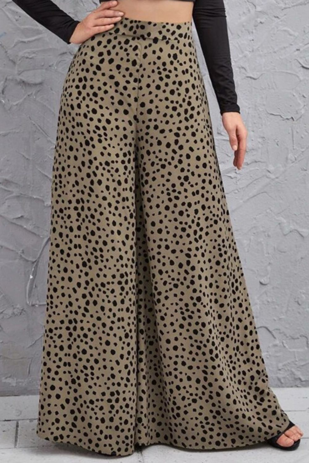 Animal Print High-Rise Culottes - SHIRLYN.CO