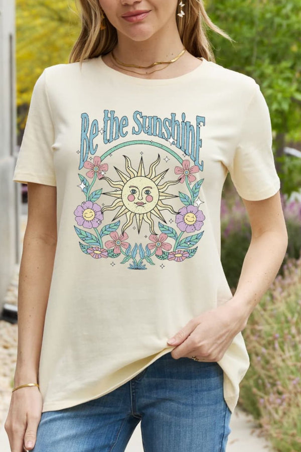 Simply Love BE THE SUNSHINE Graphic Cotton Tee - SHIRLYN.CO