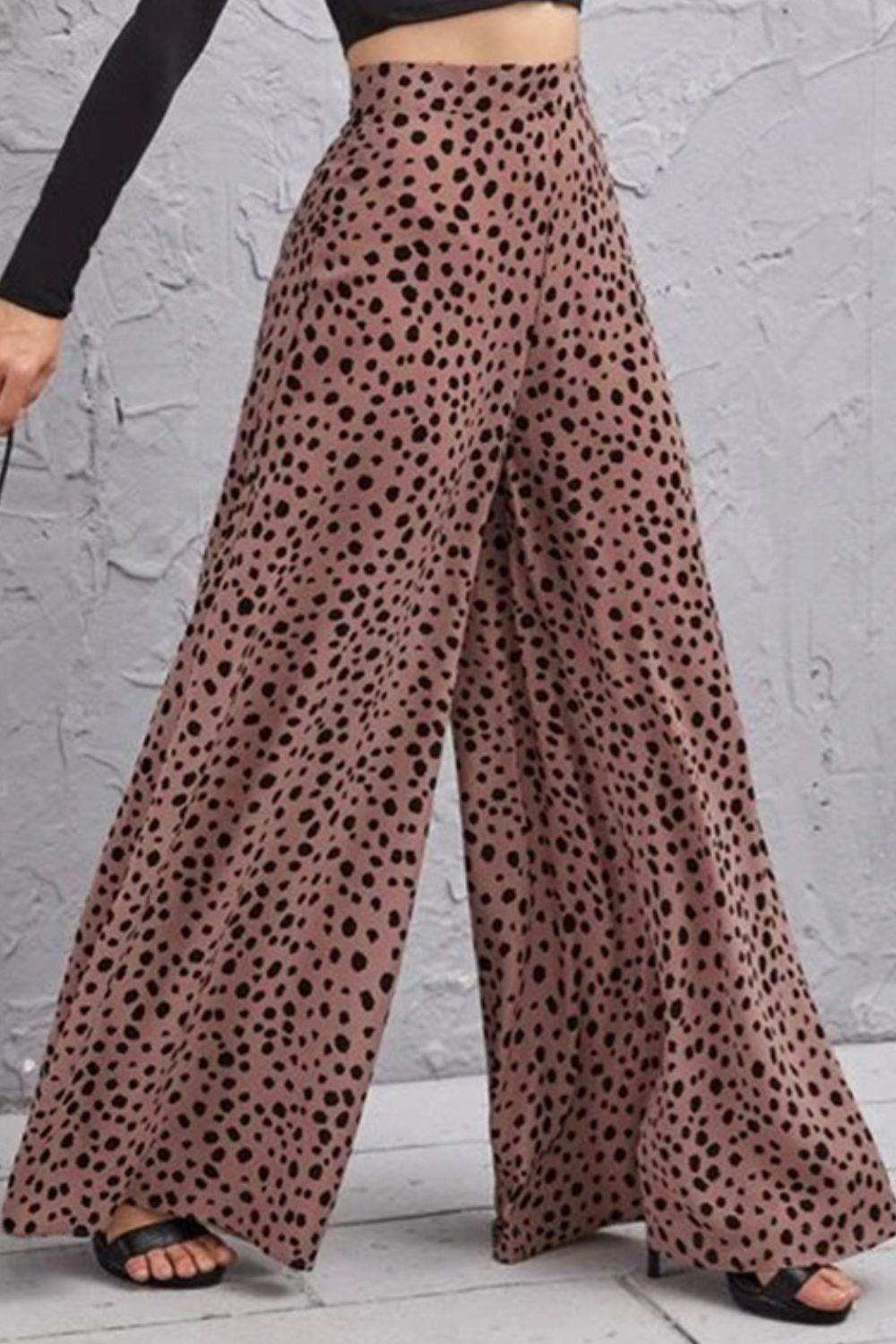 Animal Print High-Rise Culottes - SHIRLYN.CO