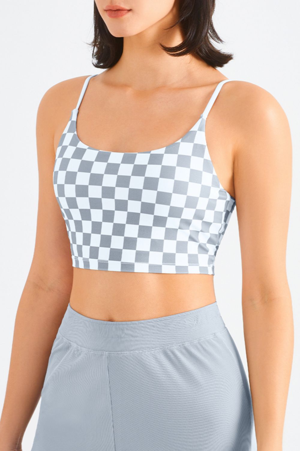 Breathable Checkered Sports Bra - SHIRLYN.CO