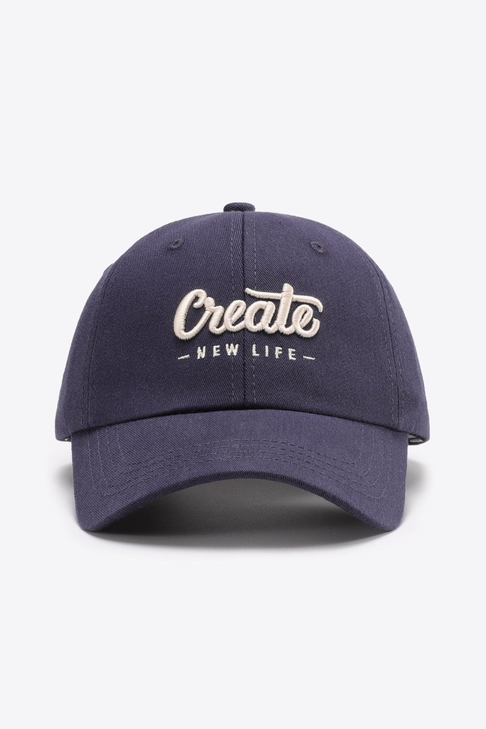 CREATE NEW LIFE Adjustable Cotton Baseball Cap - SHIRLYN.CO