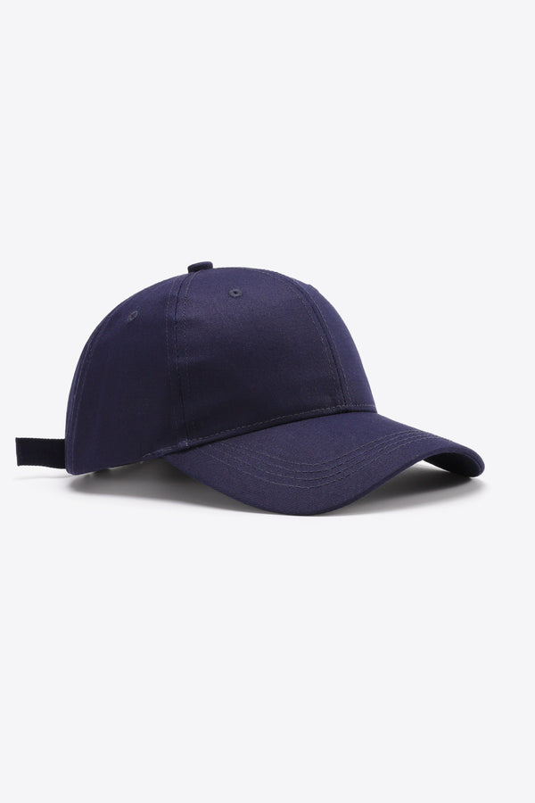 Plain Adjustable Cotton Baseball Cap - SHIRLYN.CO