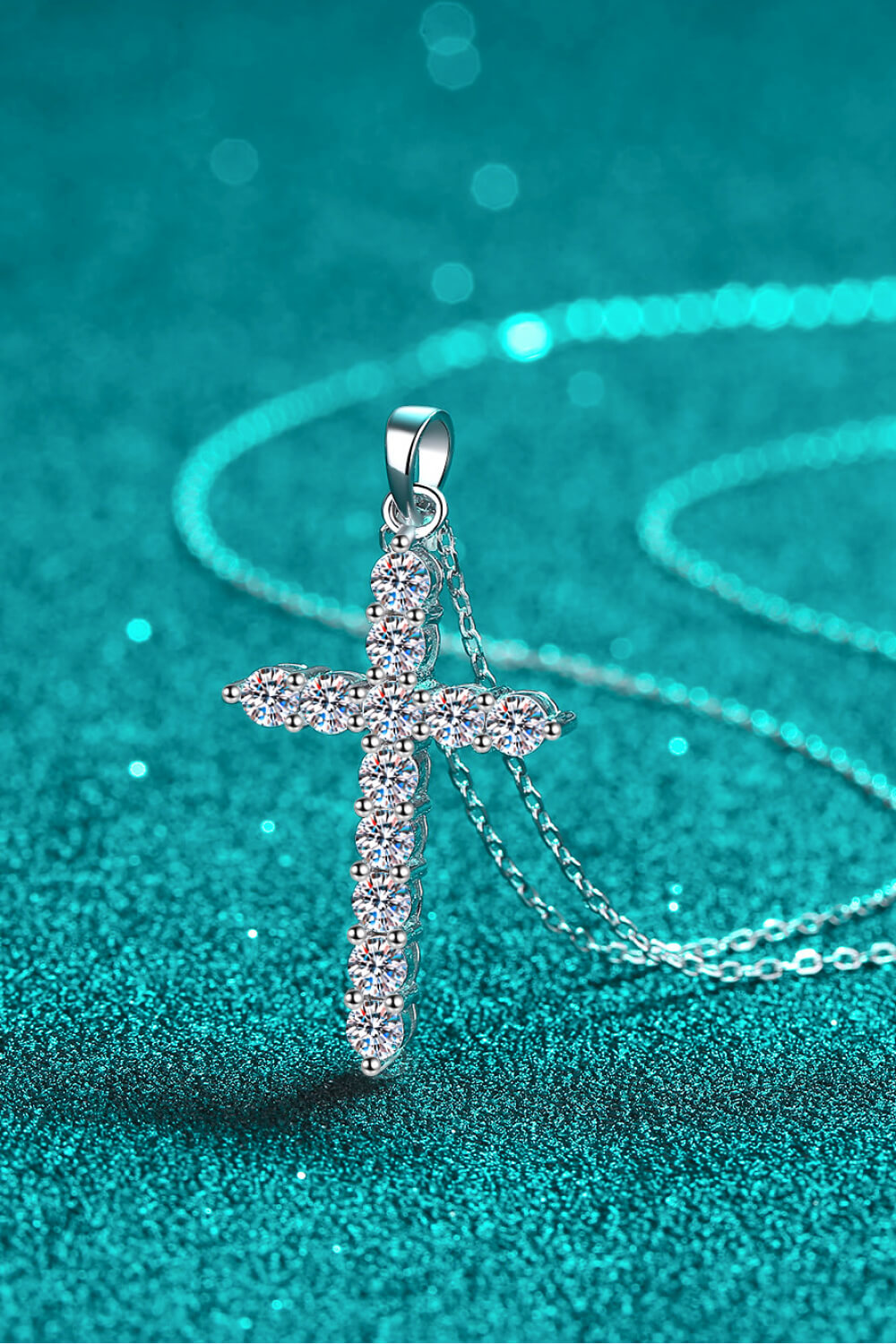 925 Sterling Silver Cross Moissanite Necklace - SHIRLYN.CO