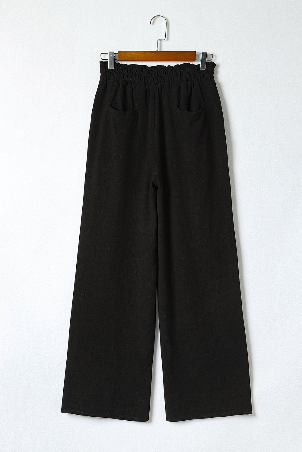 Elastic Waist Straight Leg Pants with Pockets - SHIRLYN.CO