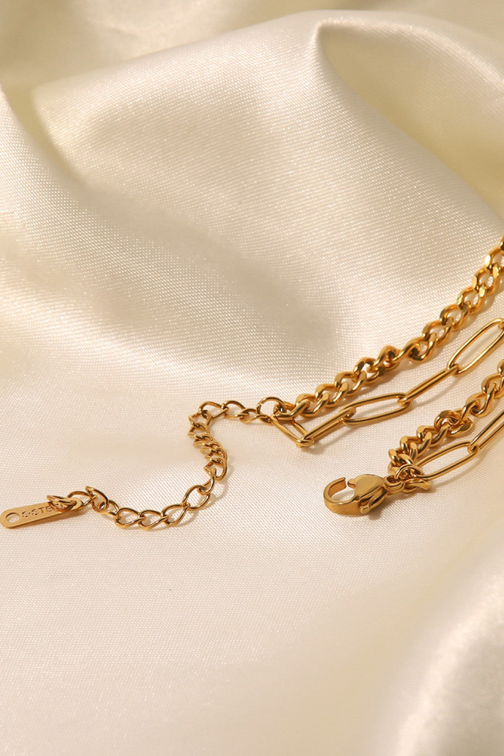 18K Gold Plated Layered Chain Necklace - SHIRLYN.CO