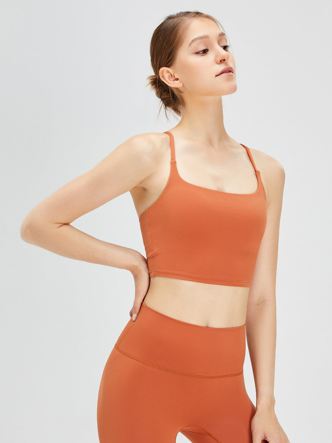 Crisscross Square Neck Active Bra