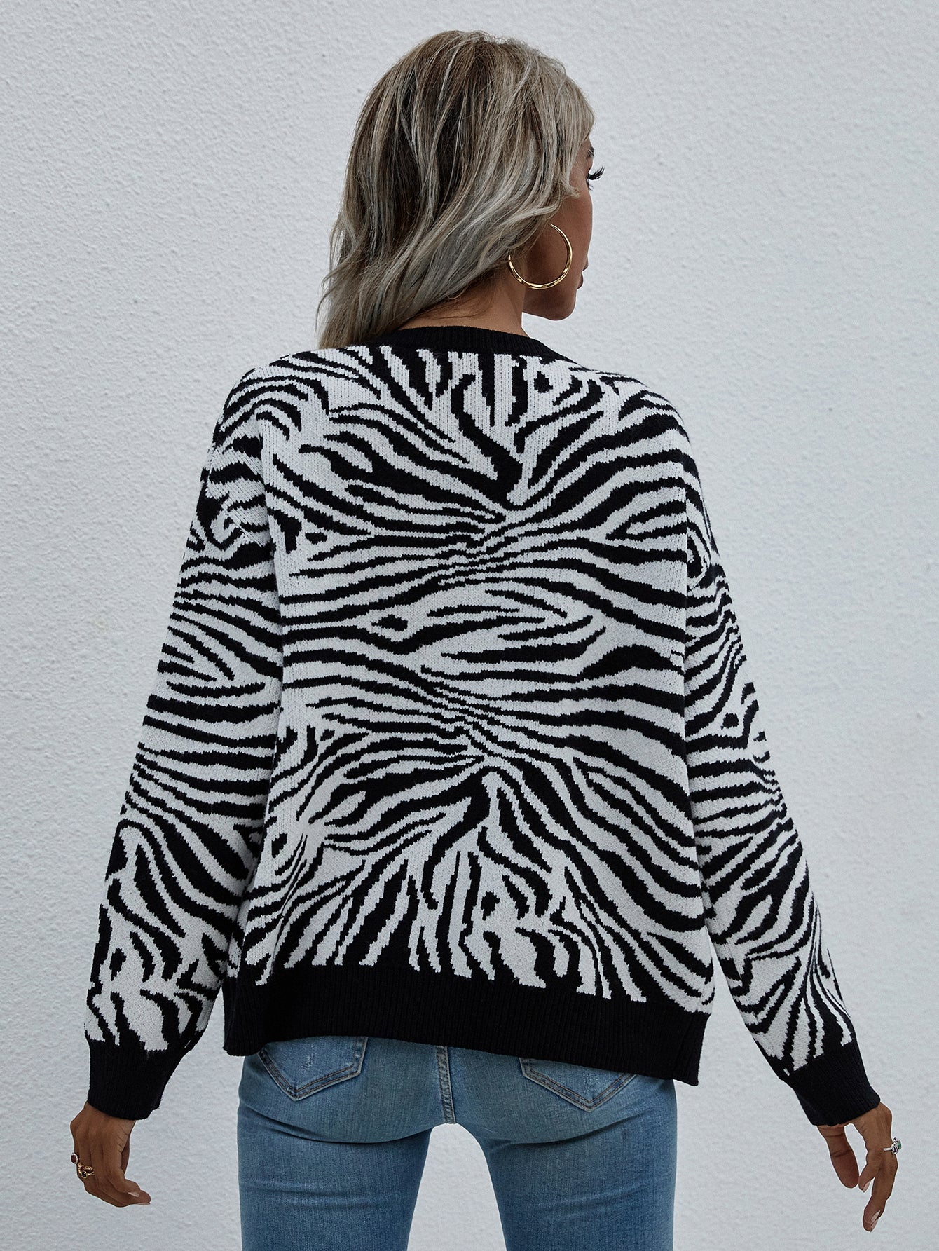 Zebra Print Button Down Cardigan - SHIRLYN.CO