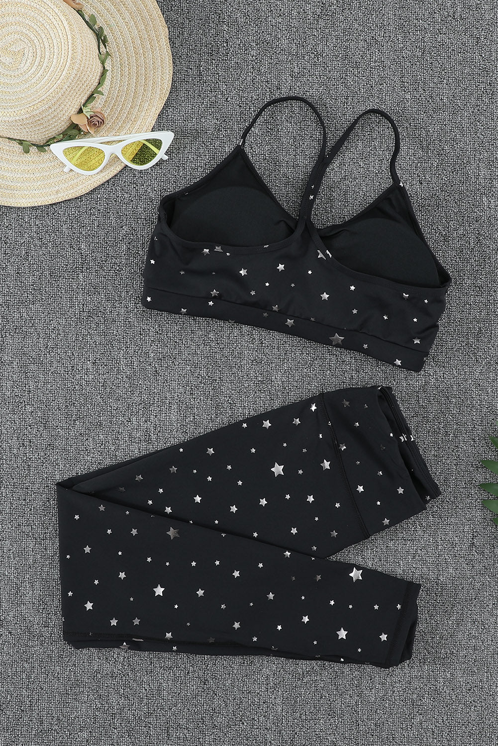 Star Print Sports Bra and Leggings Set - SHIRLYN.CO