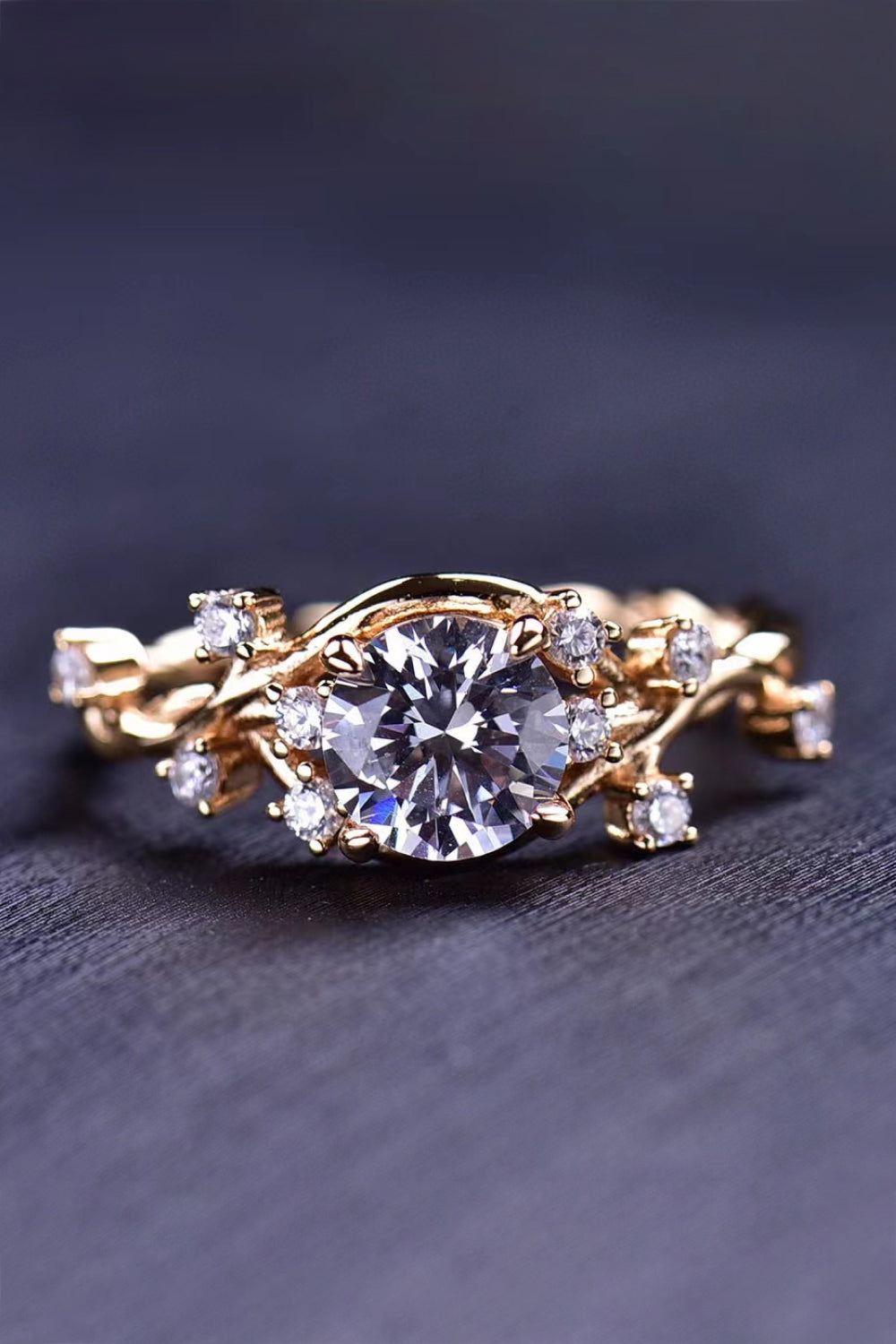 18K Gold-Plated 1 Carat Moissanite Ring - SHIRLYN.CO