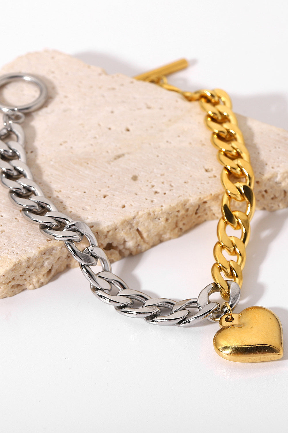 Chain Heart Charm Bracelet - SHIRLYN.CO