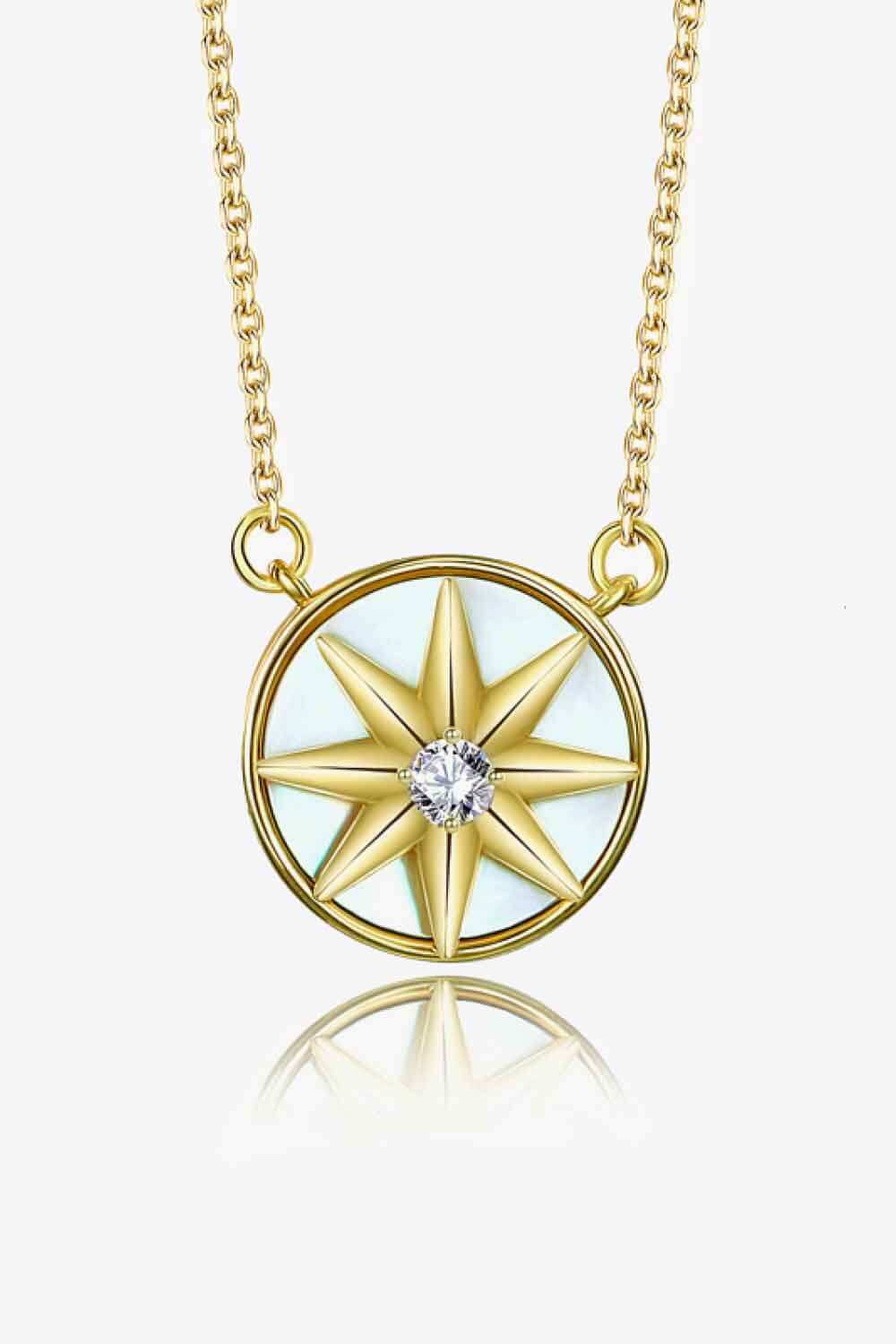 Cubic Zirconia Star Pendant Necklace - SHIRLYN.CO