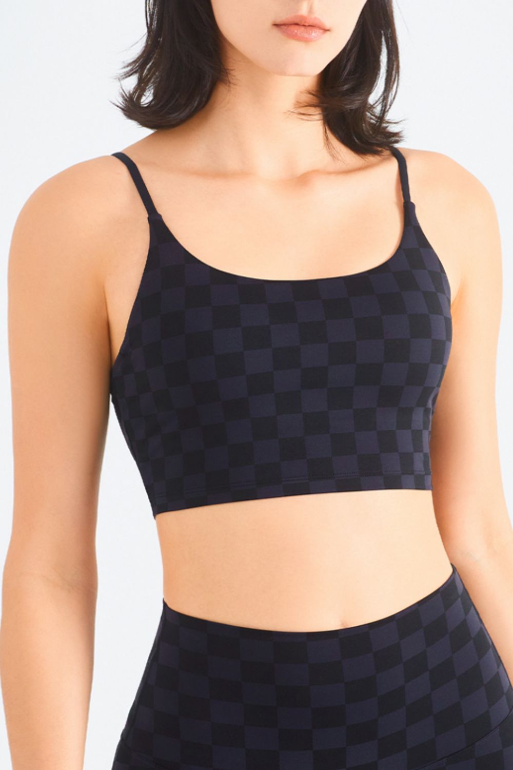 Breathable Checkered Sports Bra - SHIRLYN.CO