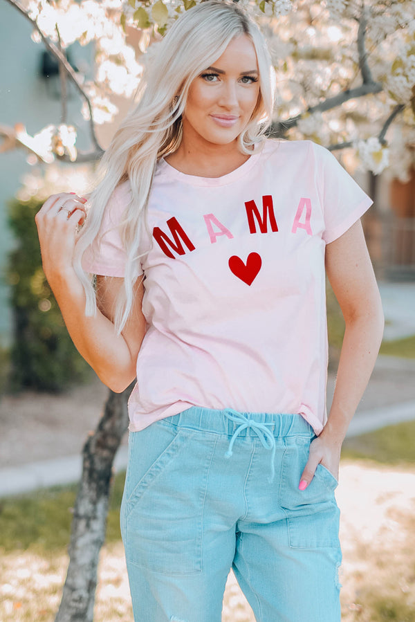 MAMA Heart Graphic Tee - SHIRLYN.CO
