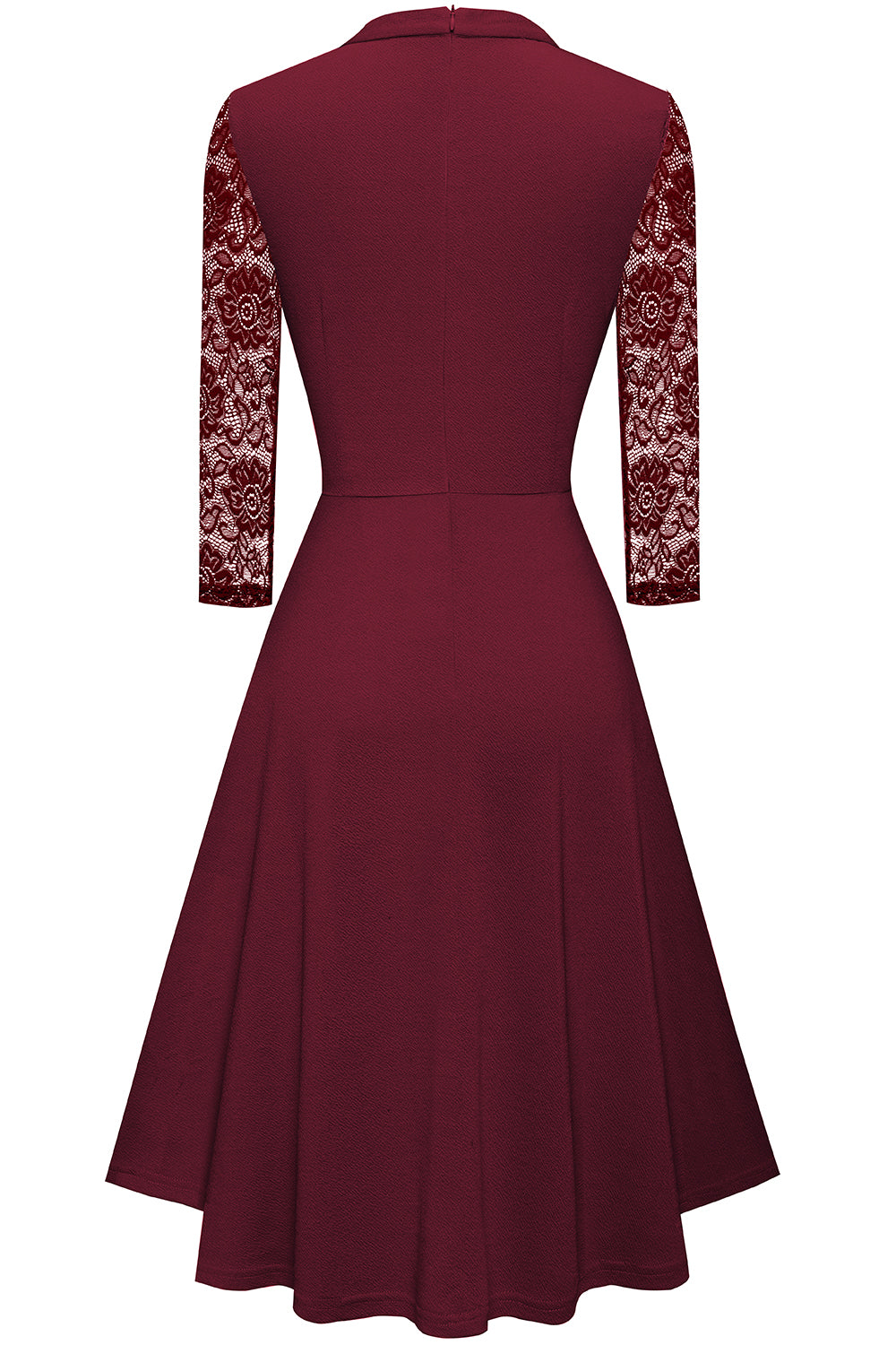 Editor's Choice: Shirlyn's Elegance Enhanced: Cutout Three-Quarter Sleeve Dress with Round Neck