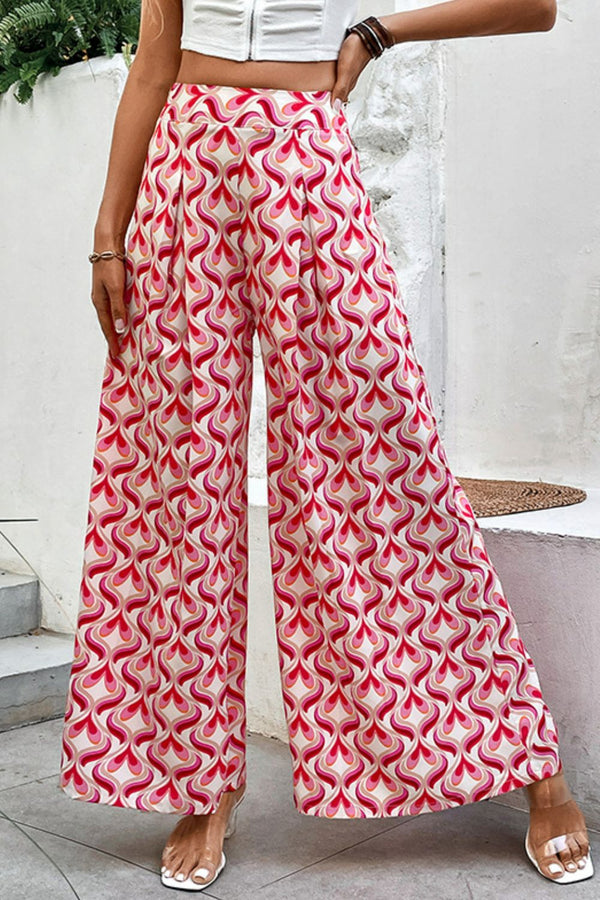 Printed High-Waist Culottes - SHIRLYN.CO