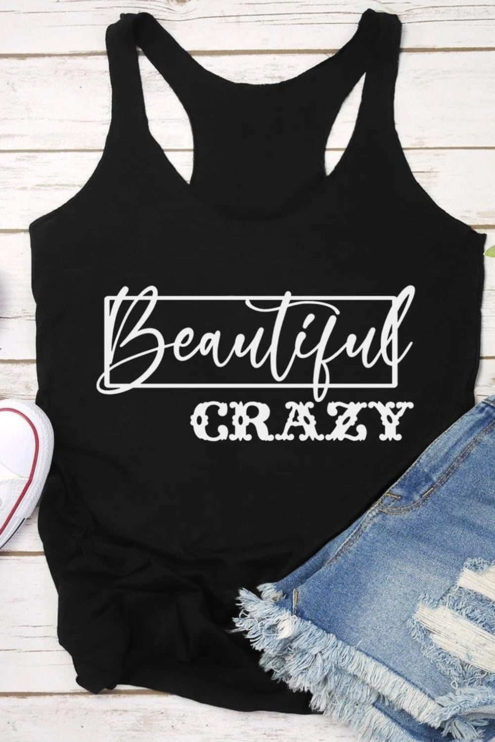 Beautiful Crazy Graphic Tank Top - SHIRLYN.CO