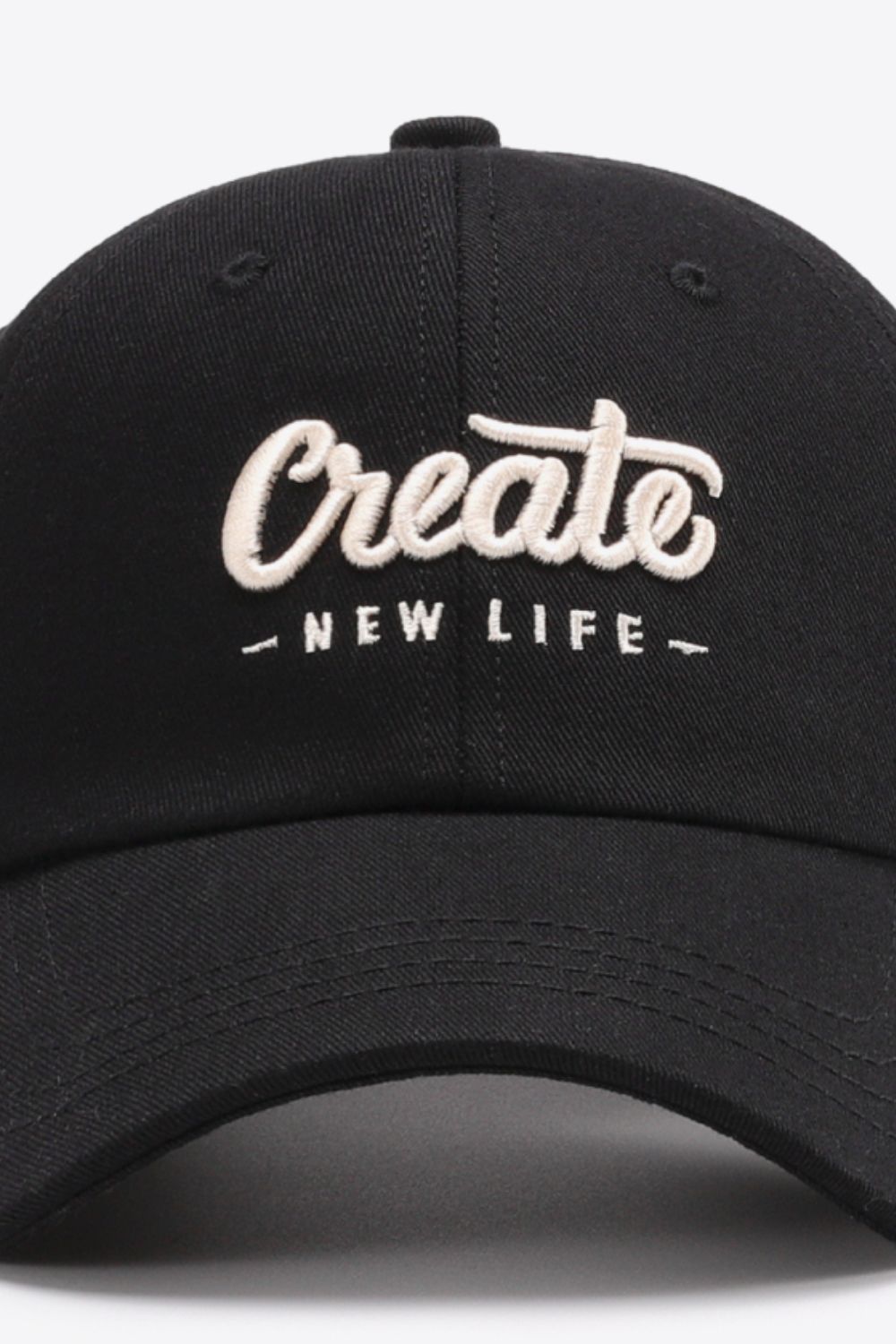 CREATE NEW LIFE Adjustable Cotton Baseball Cap - SHIRLYN.CO